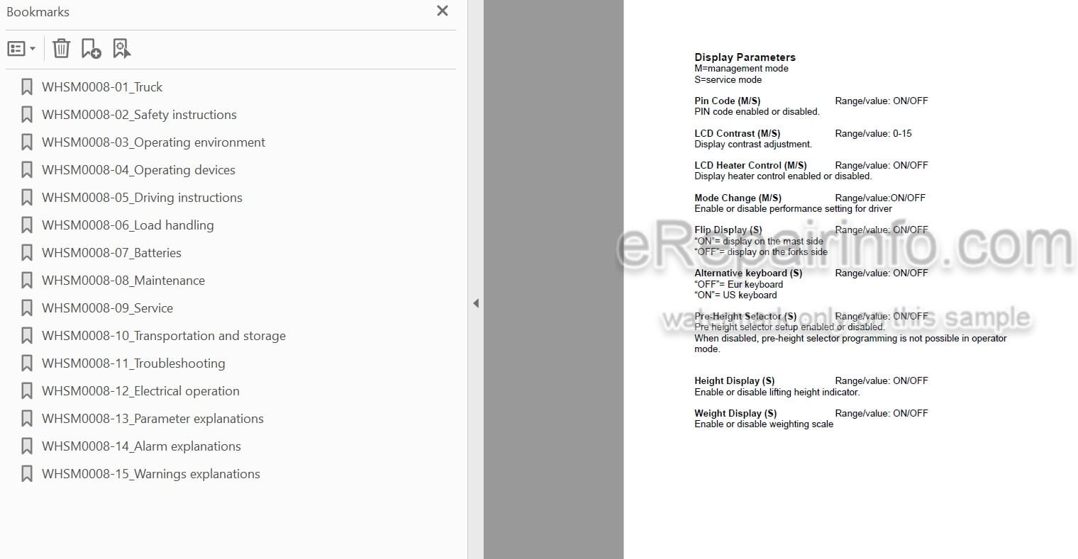 Photo 3 - Mitsubishi OPBH10N OPBH10NH Service Manual High Level Order Picker