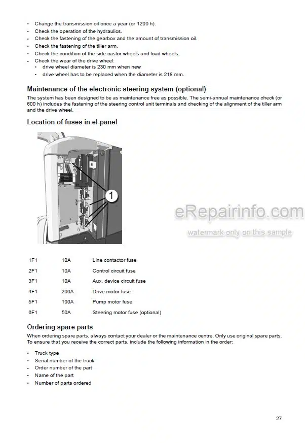 Photo 8 - Mitsubishi PBV20N PBV25NH OPB20NT Operation And Maintenance Manual Lift Truck WWHPU-00112