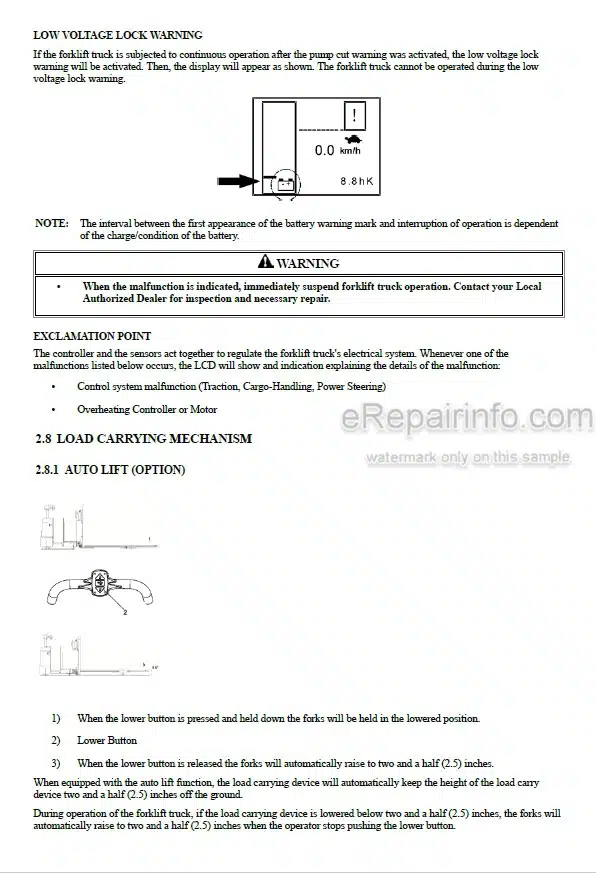 Photo 5 - Mitsubishi PMT45M Operation And Maintenance Manual Walkie Rider Pallet OMFAA-A2W42-200