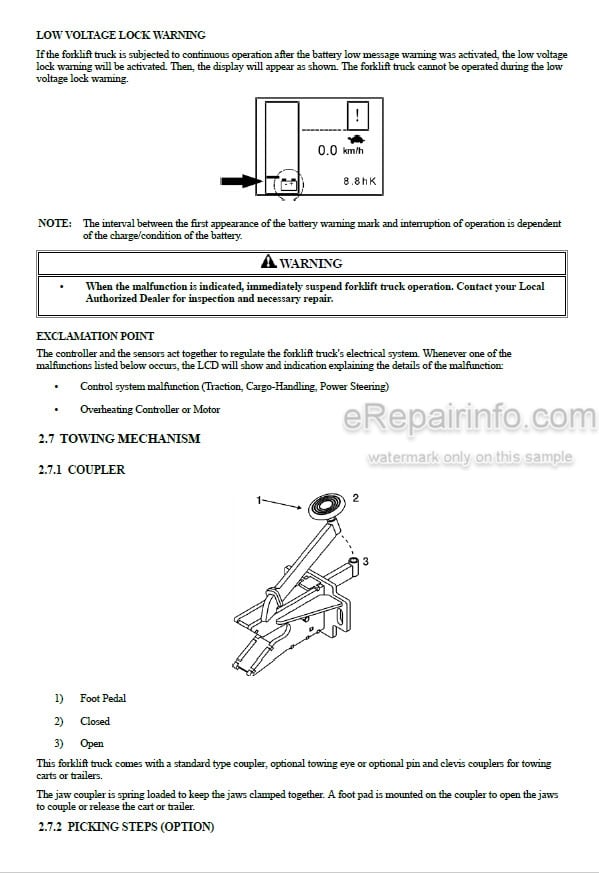 Photo 2 - Mitsubishi PMT45M Operation And Maintenance Manual Walkie Rider Pallet OMFAA-A2W42-200