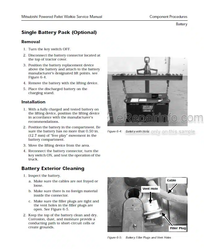 Photo 4 - Mitsubishi PMW20 Service Manual Pallet Walkie