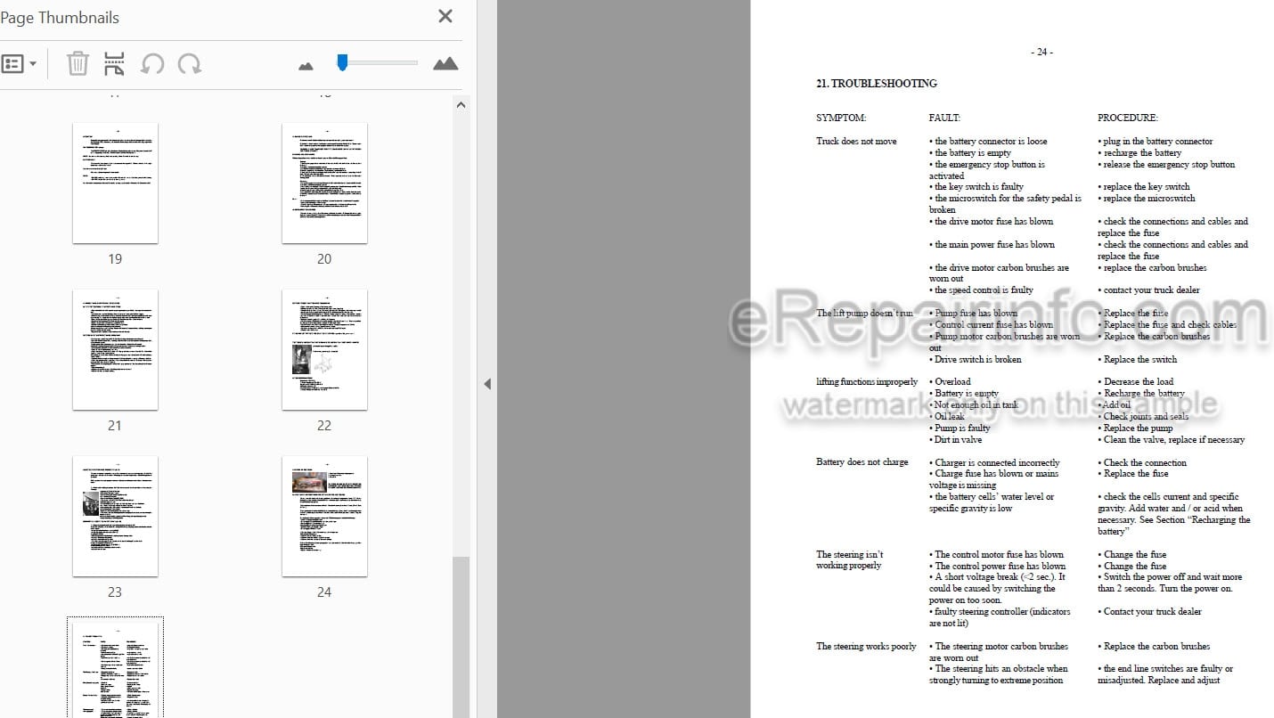 Photo 3 - Mitsubishi RB14 RB16 RB16C RB20 RB20H RB25H NR14 NR16 NR16C NR20 NR20H NR25H Operation And Maintenance Manual Reach Truck