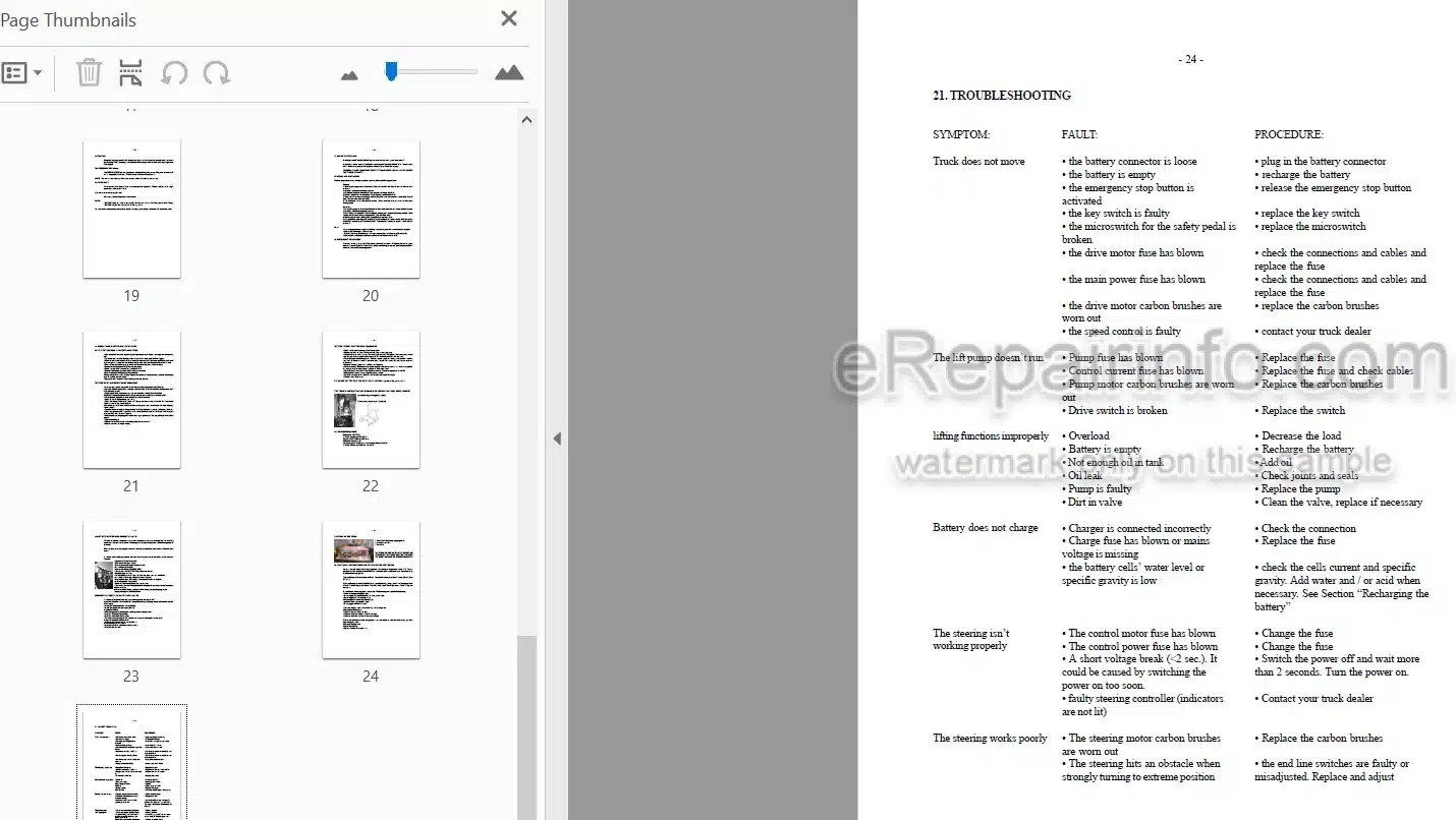 Photo 3 - Mitsubishi RB14 RB16 RB16C RB20 RB20H RB25H NR14 NR16 NR16C NR20 NR20H NR25H Operation And Maintenance Manual Reach Truck