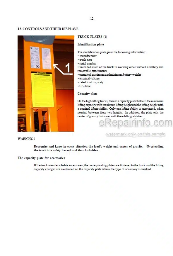 Photo 5 - Mitsubishi RB14K RB14KC RB16KC RB14KE RB14XE RB16K RB16KN RB20K RB25KH Operation And Maintenance Manual Reach Truck