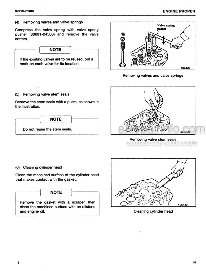 Photo 4 - Mitsubishi S4Q2 Service Manual Diesel Engine For FD10 FD14 FD15 FD18 Forklifts 99719-73100