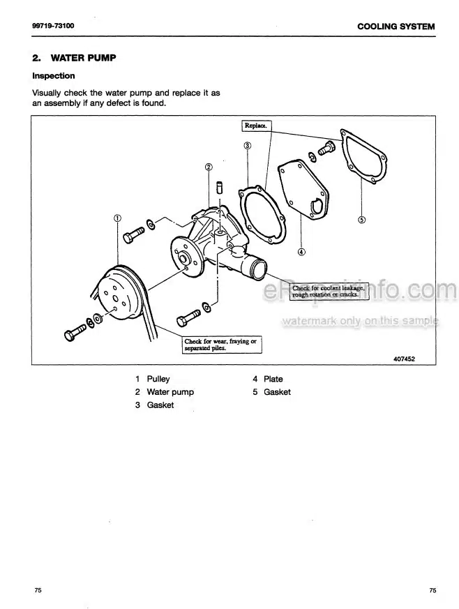 Photo 5 - Mitsubishi S4Q2 Service Manual Diesel Engine For FD10 FD14 FD15 FD18 Forklifts 99719-73100
