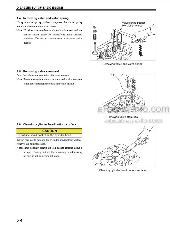 Photo 6 - Mitsubishi S6E S6E2 Service Manual Diesel Engine For Forklift 99709-59100