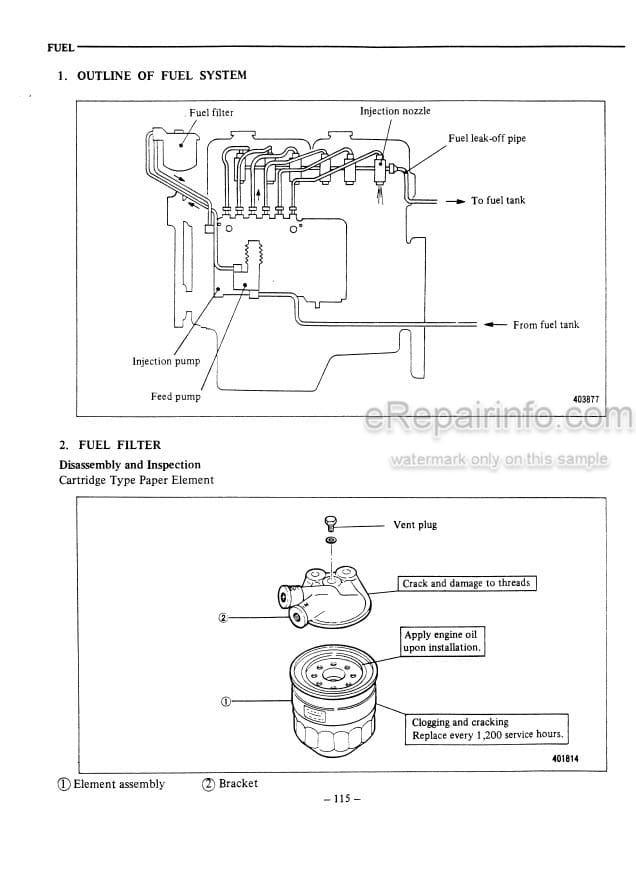 Photo 5 - Mitsubishi S6E S6E2 Service Manual Diesel Engine For Forklift 99709-59100