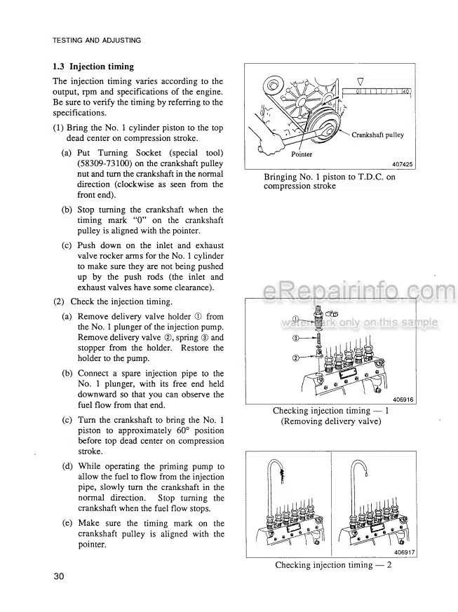 Photo 7 - Mitsubishi S6S Service Manual Diesel Engine For Forklift 99709-56110