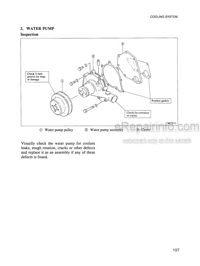 Photo 4 - Mitsubishi S6S Service Manual Diesel Engine For Forklift 99709-56110