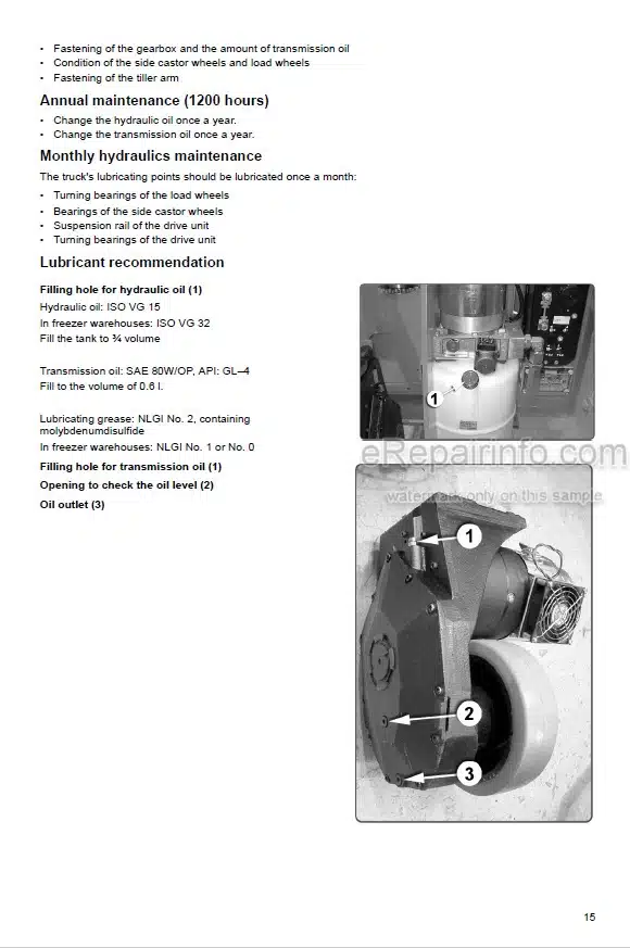 Photo 6 - Mitsubishi SBS15N SBS15NI SBS20 Operation And Maintenance Manual Reach Truck WWHSU-00311