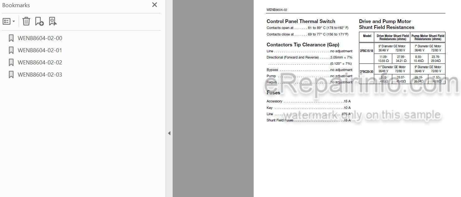 Photo 5 - Mitsubishi TR3000 Service Manual Control For Forklift WENB8604-02