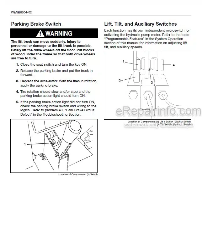 Photo 6 - Mitsubishi EV100ZX SCR Service Manual Motor Control For Forklift WENB8606-01