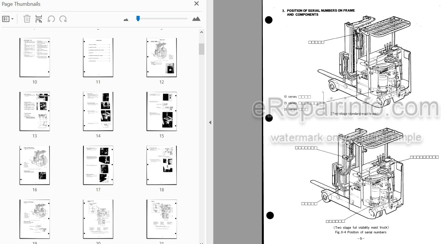 Photo 4 - Nippon FBR10 FBR12 FBR15 FBR18 FBR20 FRB25 FBR30 FBRA10 FBRA12 FBRA15 FBRA18 FBRA20 FBRA25 FBRA30 FBRAW10 FBRAW12 FBRAW15 FBRAW18 FBRAW20 FBRAW25 FBRAW30 FBRB15 FBRB18 FBRBW15 FBRBW18 FBRW10 FBRW12 FBRW15 FBRW18 FBRW20 FBRW25 FBRW30 Workshop Manual Forklift 87W-1203