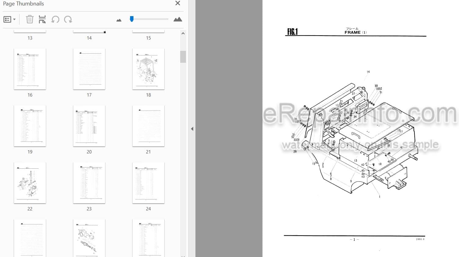 Photo 4 - Nippon Yusoki FB14P-43 FB14P-43CS FB14P-43FCS FB14P-43P FB15P-43 FB15P-43CS FB15P-43FCS FB15P-43P Parts List Forklift