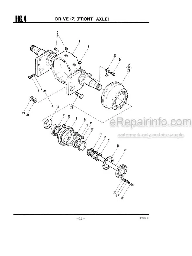 Photo 2 - Nippon Yusoki FB14P FB15P FB18P Parts List Forklift