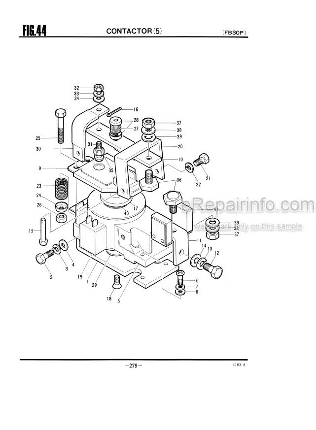 Photo 5 - Nippon Yusoki FB14P FB15P FB18P Parts List Forklift