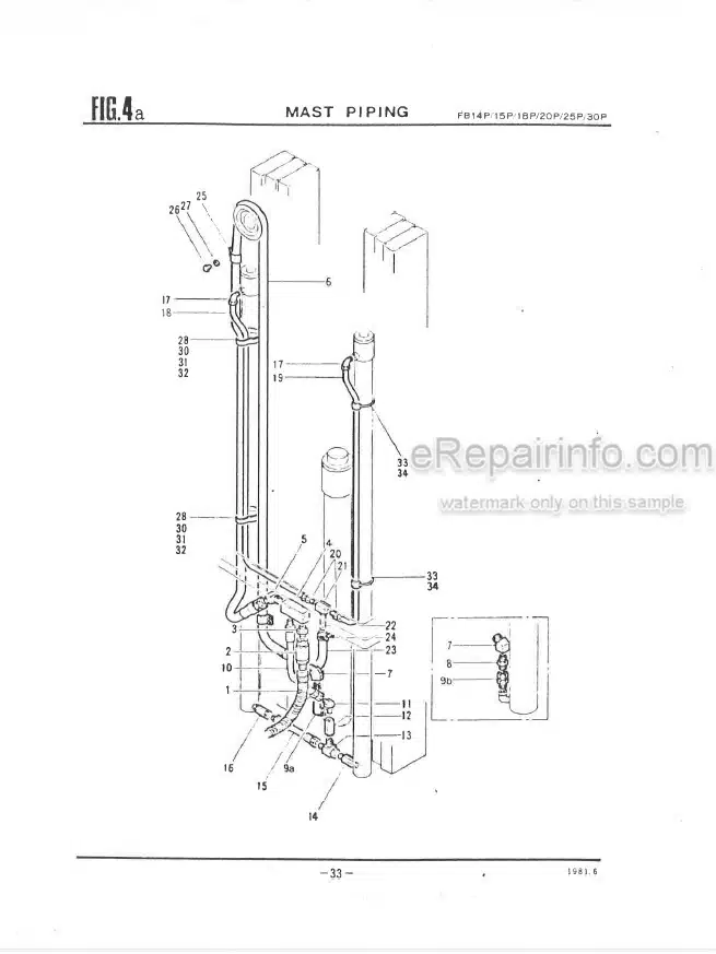 Photo 11 - Nippon Yusoki FE FB Series-M Parts List Forklift