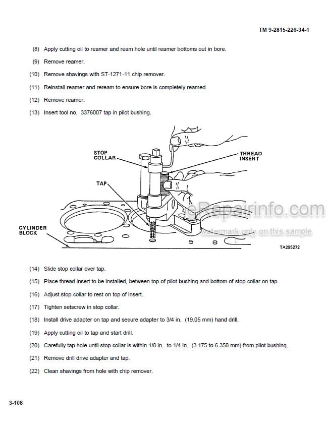 Photo 3 - Cummins NTC400BC2 Direct And General Support Maintenance Manual Engine TM92815226341
