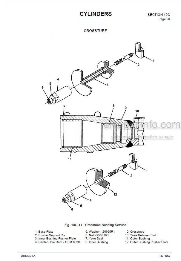 Photo 1 - Dressta TD-40C Service Manual Bulldozer SMTD40C98-1E SN 1501-