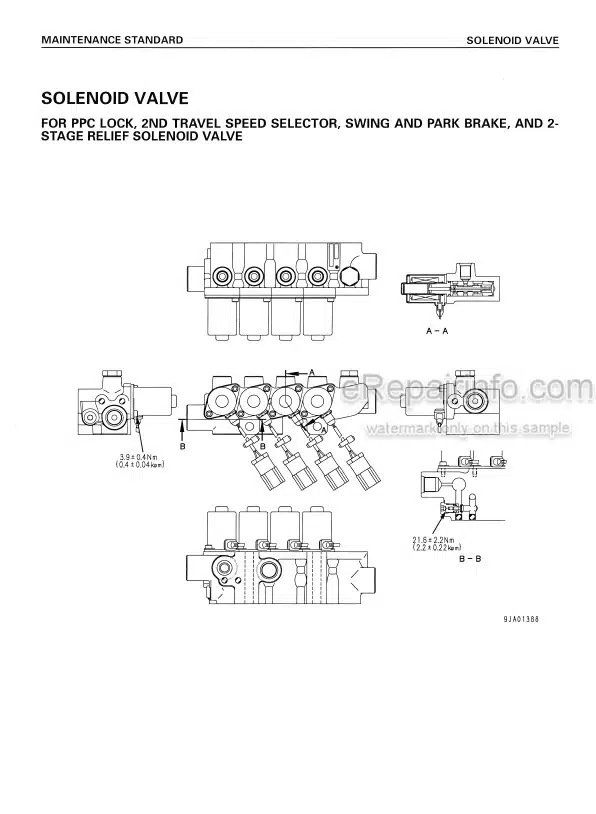 Photo 3 - Komatsu 158US-2 Shop Manual Hydraulic Excavator SEBM026504 SN 10001-