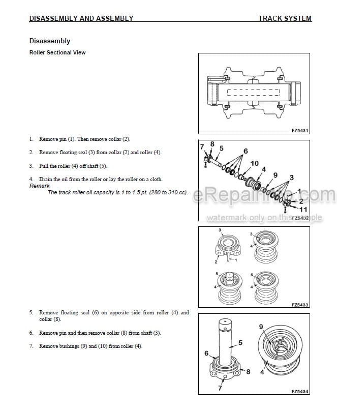 Photo 5 - Komatsu 450FXL-1 Shop Manual Crawler Feller Buncher CEBM023102 SN A10001-