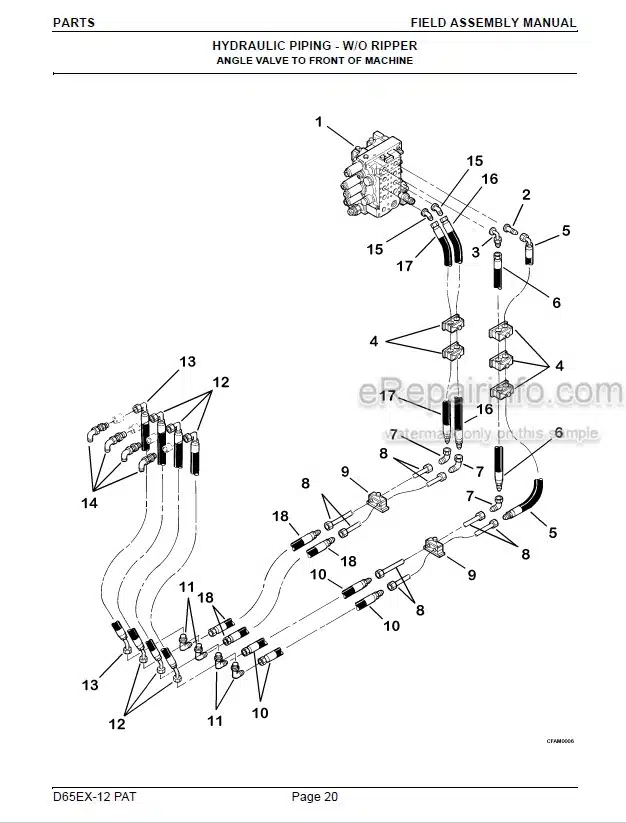 Photo 7 - Komatsu Avance D65EX-12 PAT Field Assembly Manual Crawler Dozer CEAWD01701 SN 62745-