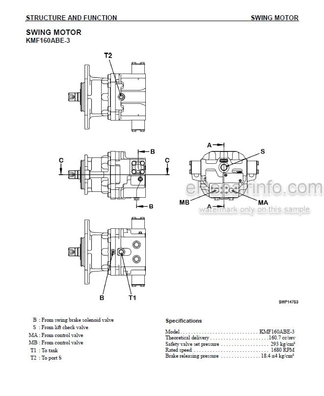 Photo 3 - Komatsu Avance PC300LL-6 Shop Manual Logging Excavator CEBM009500 SN 84001-
