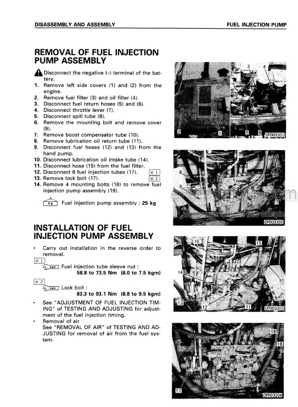 Photo 12 - Komatsu D155A-2 Shop Manual Bulldozer SEBM018602 SN 57001-