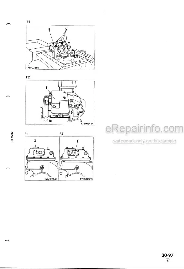 Photo 7 - Komatsu D155A-2 Shop Manual Bulldozer SEBM018602 SN 57001-