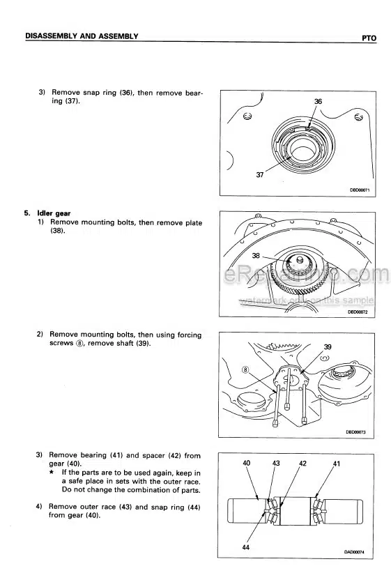 Photo 4 - Komatsu D155A-3 Shop Manual Bulldozer SEBM005305 SN 60001-