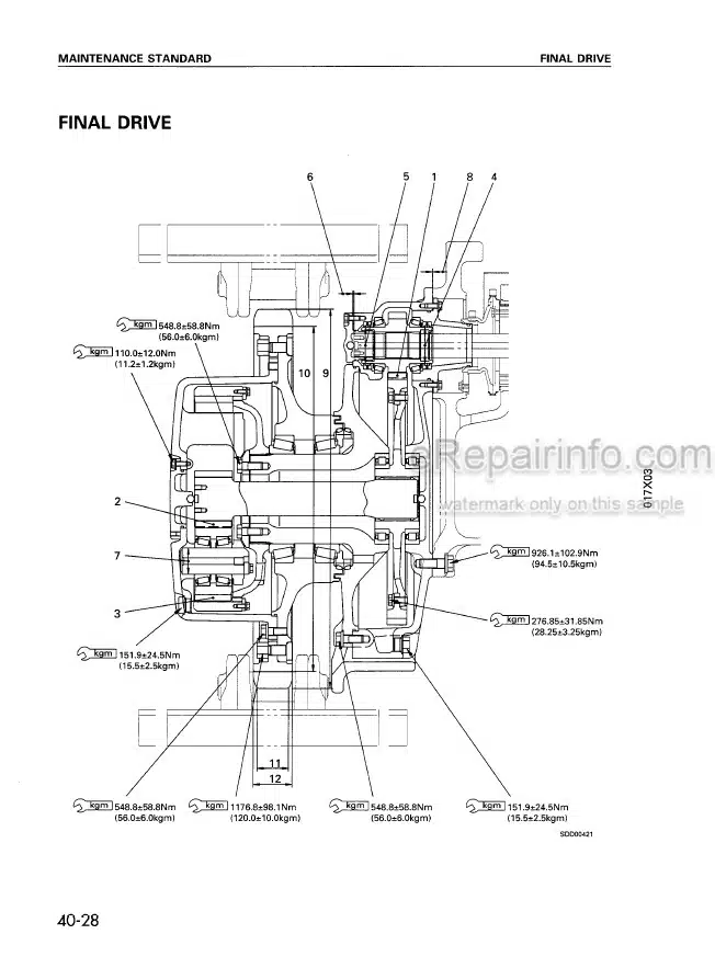 Photo 5 - Komatsu D155AX-3 Shop Manual Super Dozer SEBM005207 SN 60001-