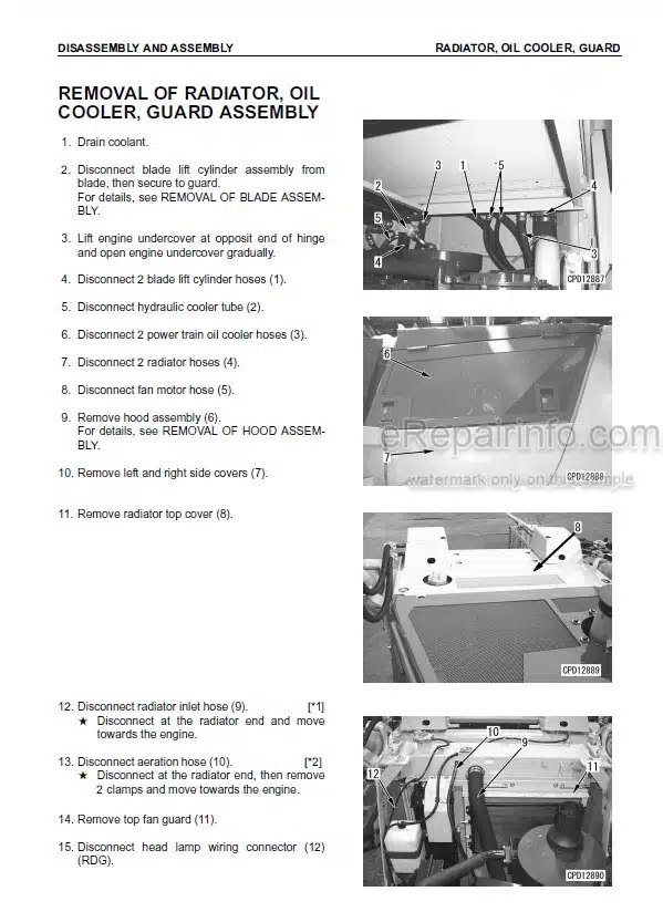 Photo 6 - Komatsu WB140PS-2N WB150PS-2N Shop Manual Backhoe Loader CEBM012801 SN A40034- A70010-