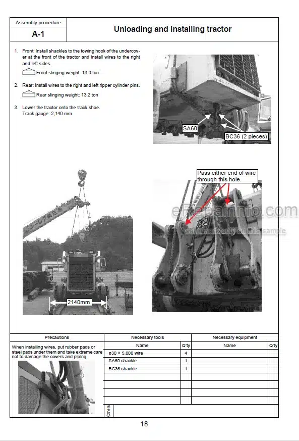 Photo 7 - Komatsu D155AX-6 Field Assembly Instruction Bulldozer GEN00049-02 SN 80001-