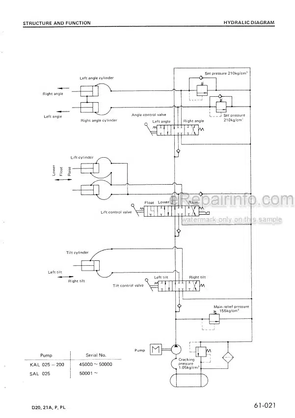 Photo 5 - Komatsu D20 D21A D20-PL5 D21P-5 Shop Manual Bulldozer SEBM0101D00 SN 45001- 45003-