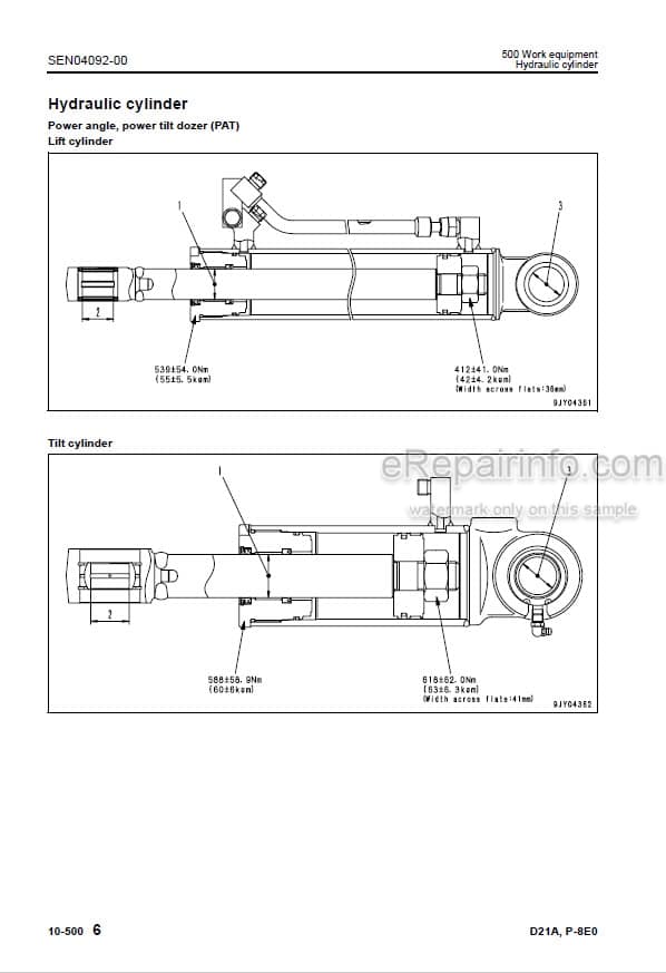 Photo 5 - Komatsu D21A-8E D21P-8E0 Shop Manual Bulldozer SEN03320-04 SN 90001-