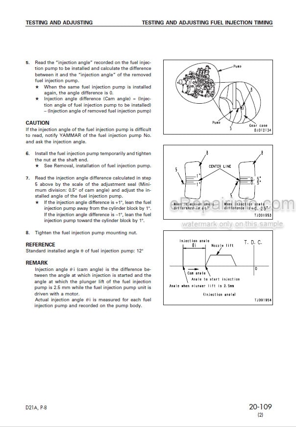 Photo 5 - Komatsu D21A-8 D21P-8 Shop Manual Bulldozer SEBM033605 SN 83001-
