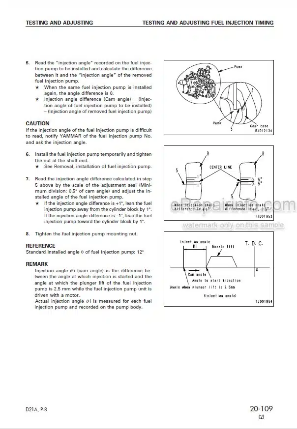 Photo 5 - Komatsu D21A-8 D21P-8 Shop Manual Bulldozer SEBM033605 SN 83001-