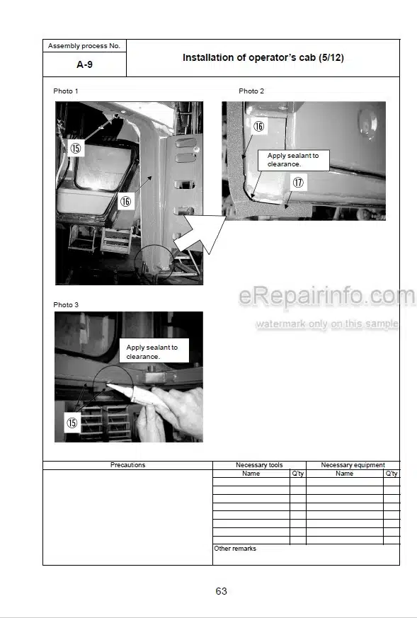 Photo 4 - Komatsu D275AX-5E0 Field Assembly Instruction Bulldozer GEN00052-01 SN 30001-