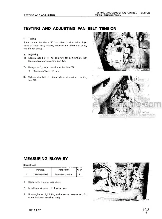 Photo 1 - Komatsu D31A-17 D31E-17 D31P-17 D31PL-17 D31PLL-17 D31P-17A D31P-17B Shop Manual Bulldozer SEBM0114C04 SN 32001-