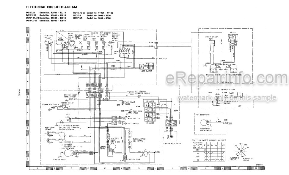 Photo 4 - Komatsu D31E D31P D31PL D31PLL-20 D31P-20A D31S D31Q-20 D37E-5 D37P-5A Shop Manual Bulldozer SEBD001007