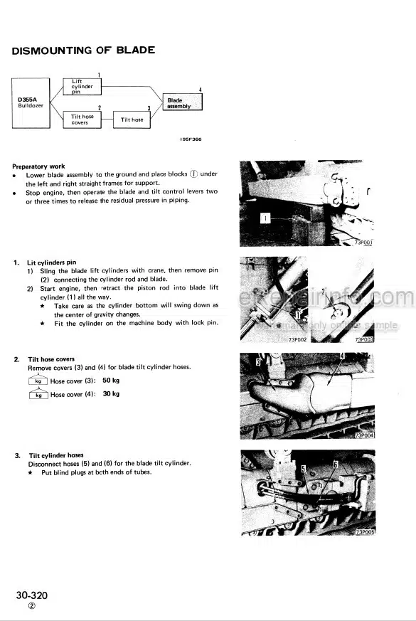 Photo 1 - Komatsu D355A-5 Shop Manual Bulldozer SEBM01950508 SN 12622-