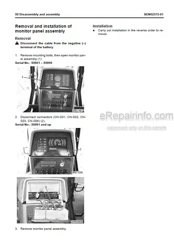 Photo 7 - Komatsu D375A-5 VHMS Spec Shop Manual Bulldozer SEBM036103 SN 18052-