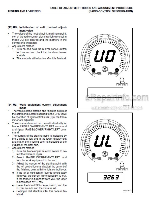 Photo 3 - Komatsu D375A-5 Radio Control Spec Shop Manual Bulldozer SEBM028901 SN 18001-
