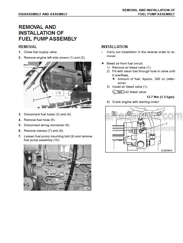 Photo 2 - Komatsu D375A-5 Shop Manual Bulldozer SEBM023508 SN 18001-