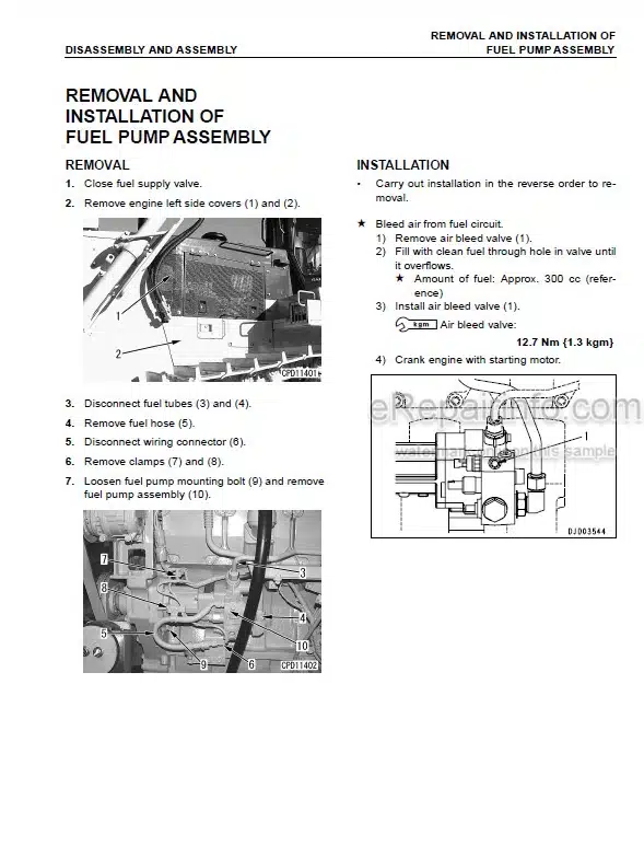 Photo 9 - Komatsu D375A-5 Shop Manual Bulldozer SEBM023508 SN 18001-