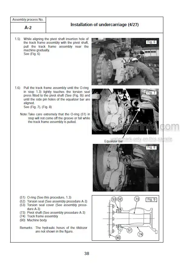 Photo 1 - Komatsu D375A-6 Field Assembly Instruction Bulldozer GEN00097-01 GEN00099-01 SN 60001-