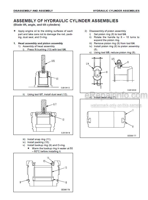 Photo 3 - Komatsu D39EX-21 D39PX-21 Shop Manual Bulldozer SEBM023810 SN 1001-