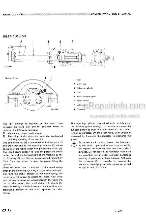 Photo 5 - Komatsu D45A-1 D45P-1 D45S-1 D40A-1 D40P-1 Shop Manual Bulldozer And Dozer Shovel D40451BE2 SN 1504- 1501-