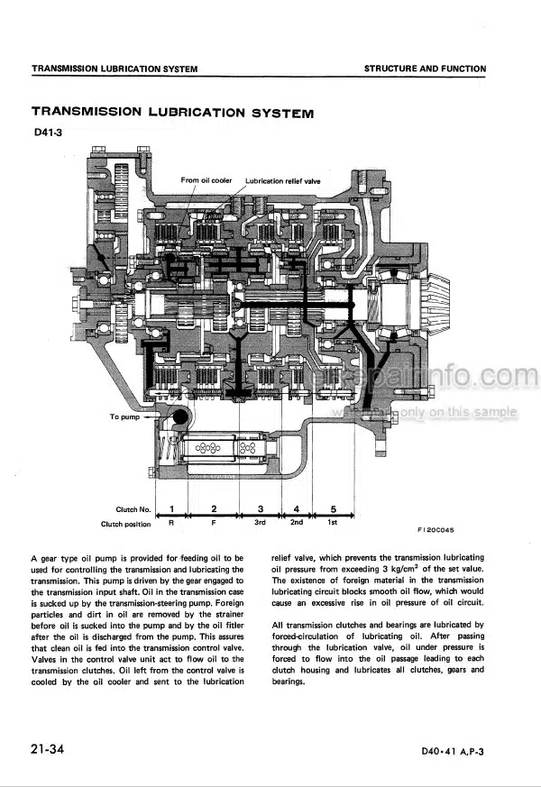 Photo 3 - Komatsu D40A-3 D40P-3 D40PL-3 D40PLL-3 D41A-3 D41E-3 D41P-3 D41A-3A Shop Manual Bulldozer SEBM0120C07 SN 60001-